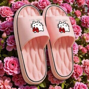 Sanrio Hello Kitty Pink Plush House Slippers | Size US 5–6